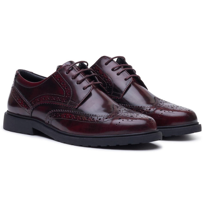 Verity Hi-Shine Brogue Plum