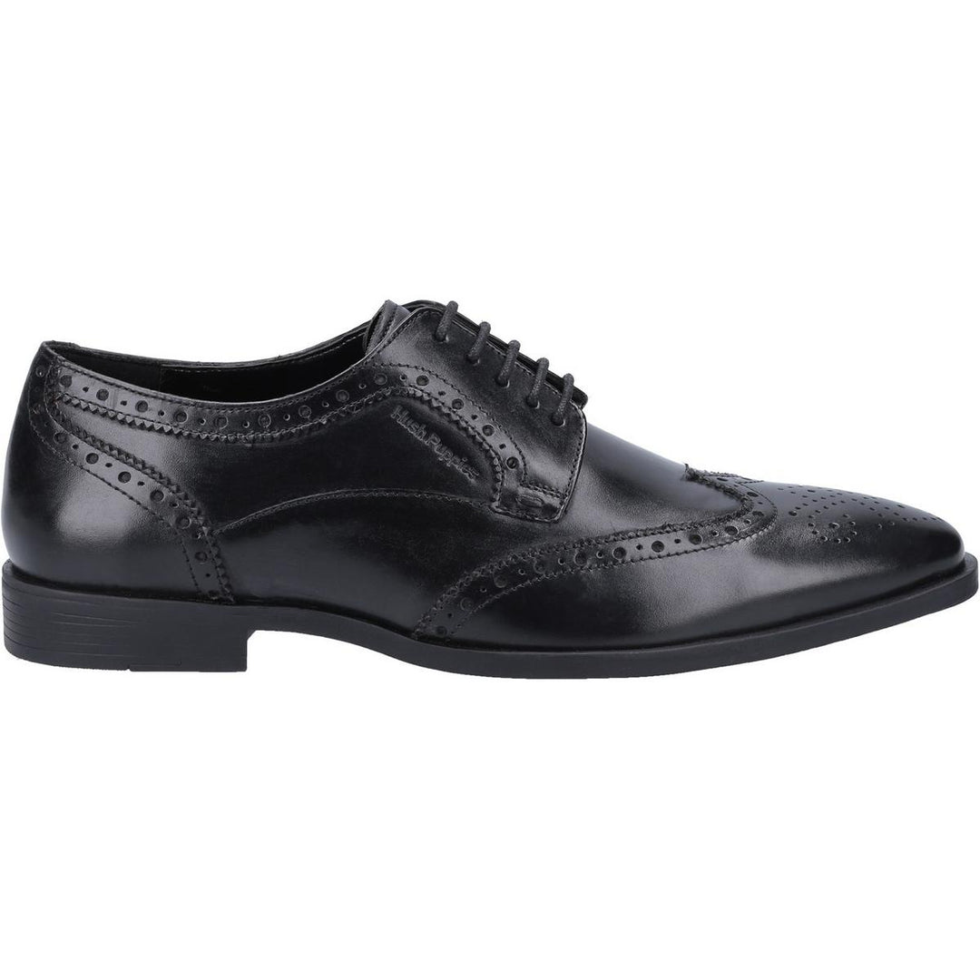 Hush Puppies Elliot Brogue School Shoe Black