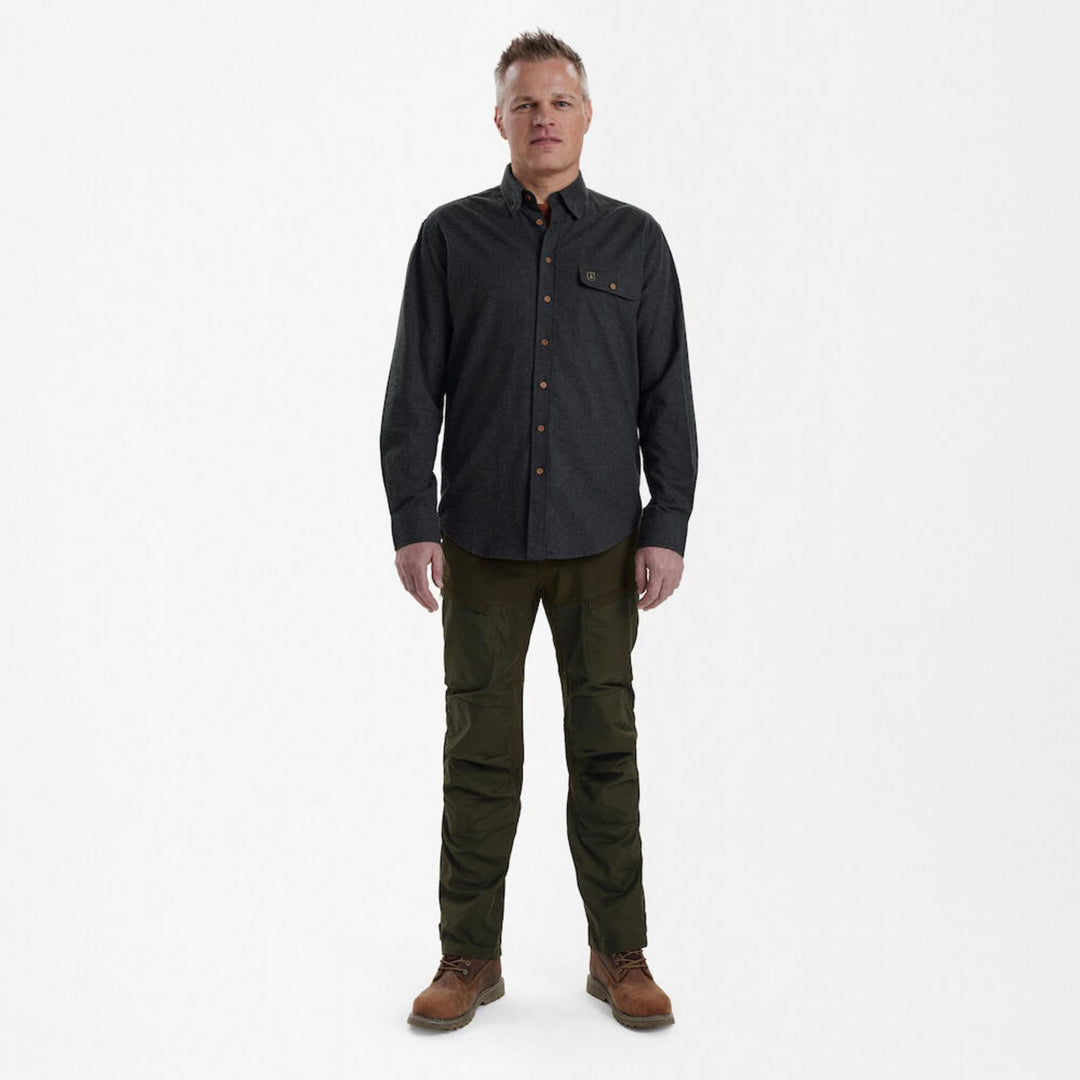Deerhunter Liam Shirt Black Ink 51/52 Black - Hunting shirt breathable cotton for Men