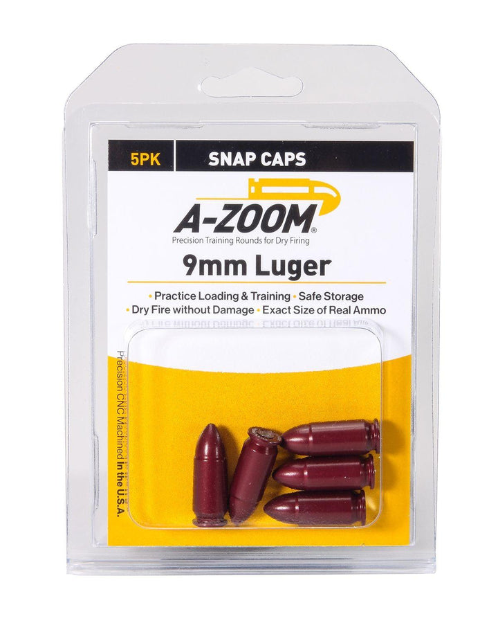 Pachmayr A-Zoom Precision Snap Caps 9mm Luger 5 Pack