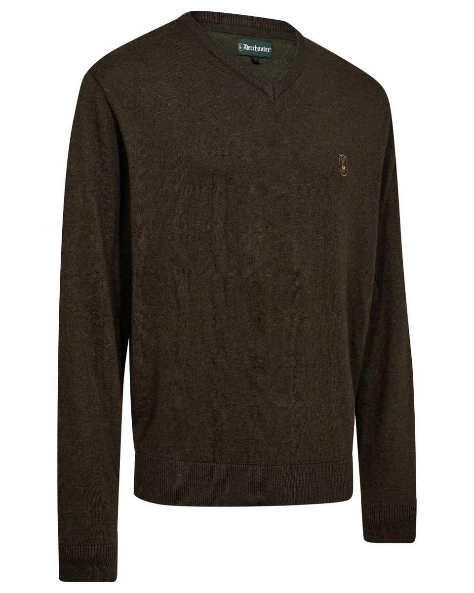 Deerhunter Harrington V-Neck Knit Brown Melange