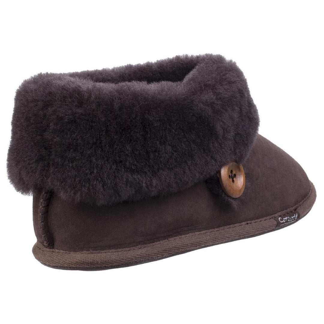 Cotswold Wotton Sheepskin Bootie Chocolate
