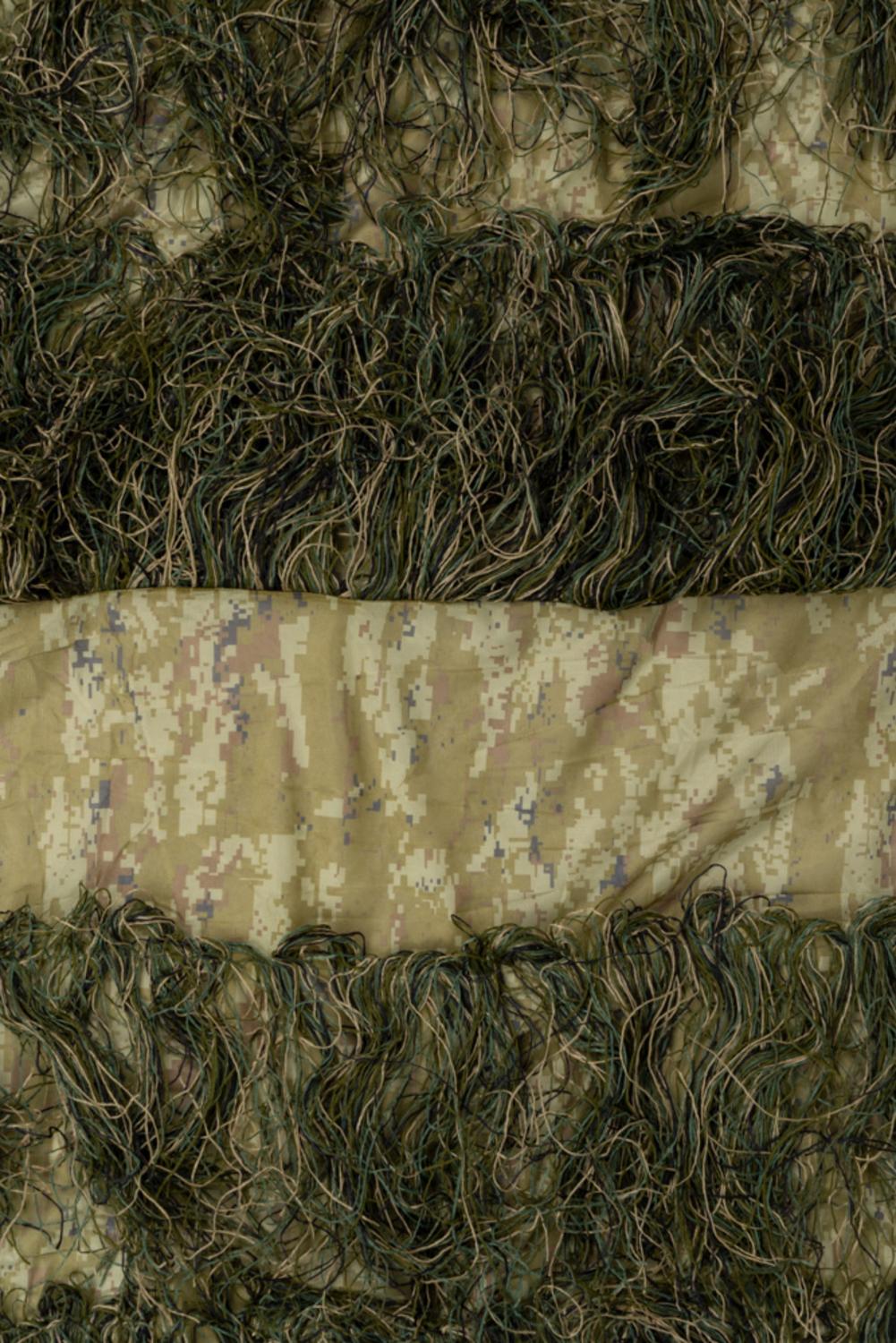 Jack Pyke Ghillie Hide Net - Fastening ties in the corners and middle, Multi coloured