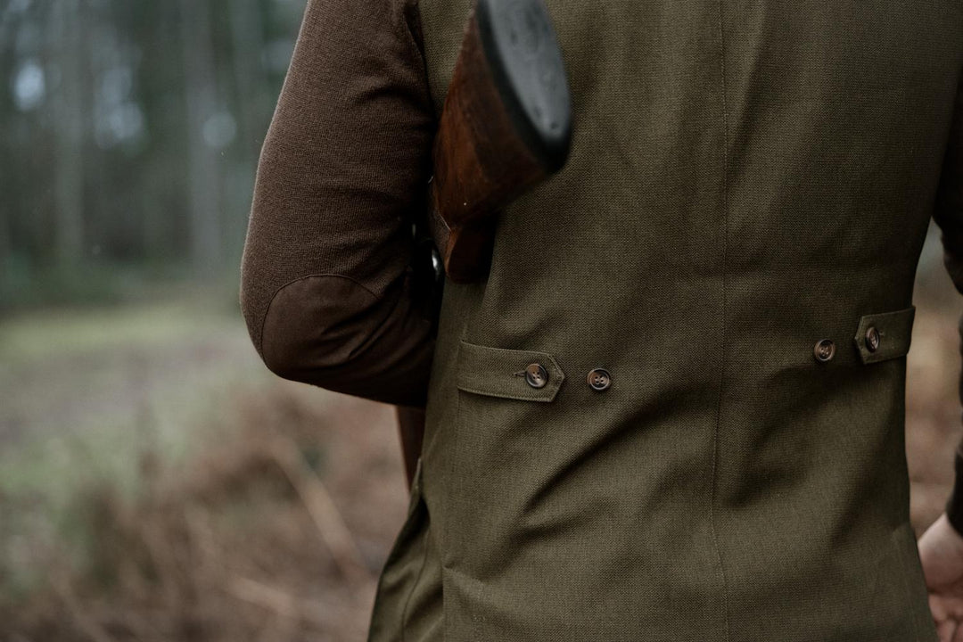 Woodcock Royale Waistcoat Shaded Olive – view 4