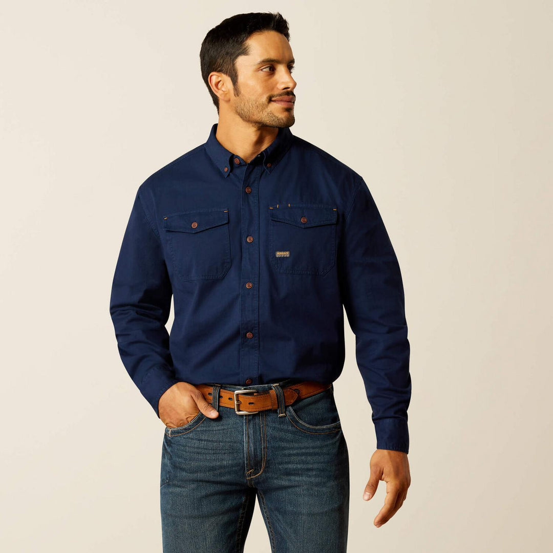 Ariat Mens Rebar Washed Twill Work Shirt – view 3