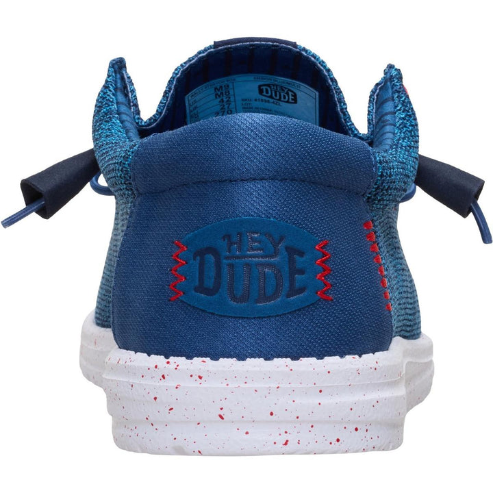 HEYDUDE Wally Stretch Sox Slip on Shoe Ensign Blue/Multi