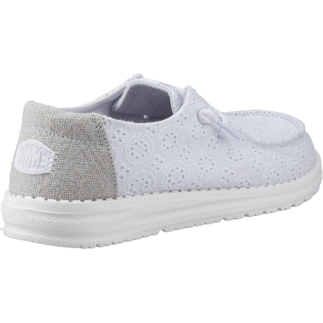 HEYDUDE Wendy Eyelet Lace Shoes Ancient Blue