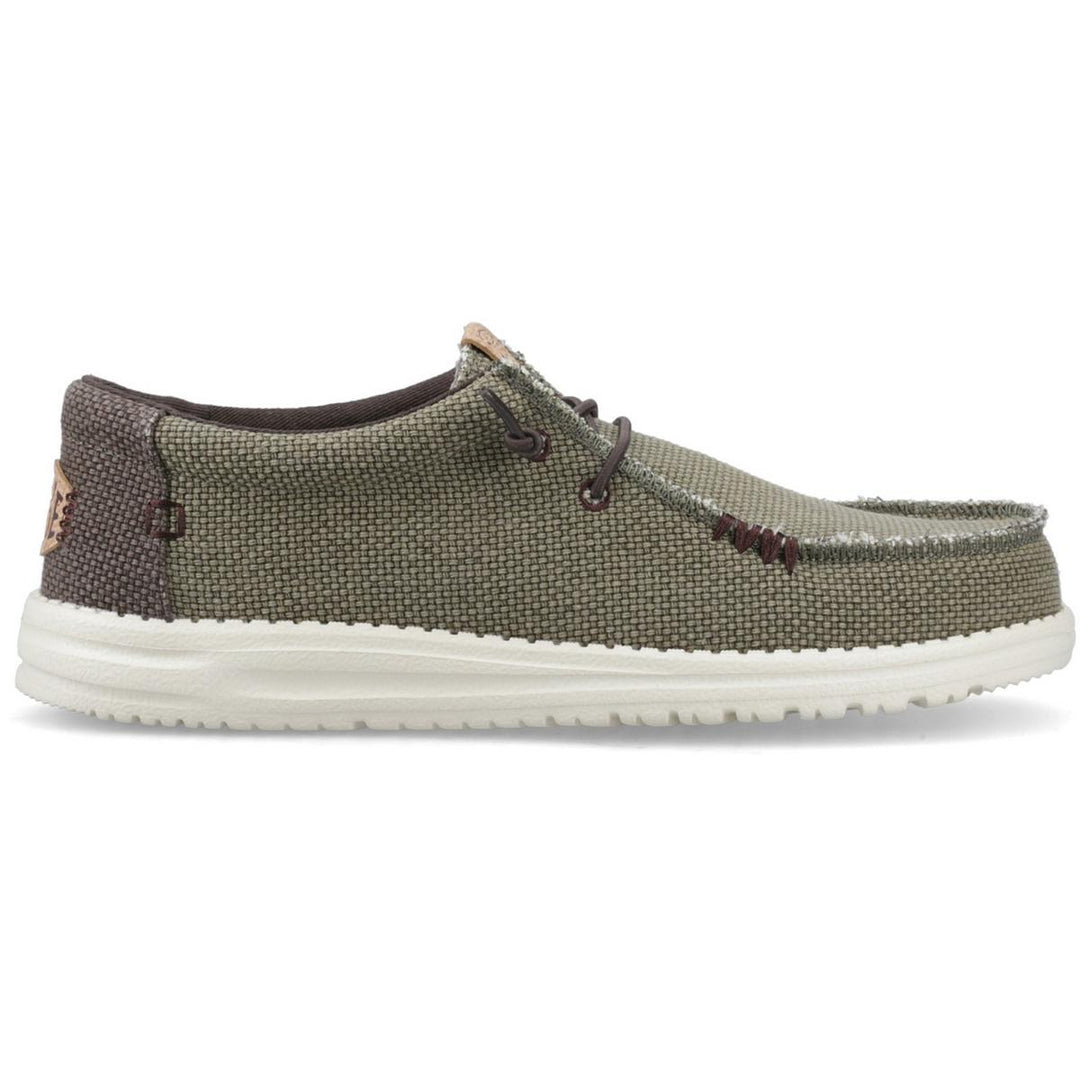 HEYDUDE Wally Braided Slip on Shoe Burnt Olive/Delicioso