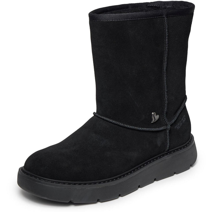KEEPSAKES COZY COZY MID Black Suede/Faux Fur