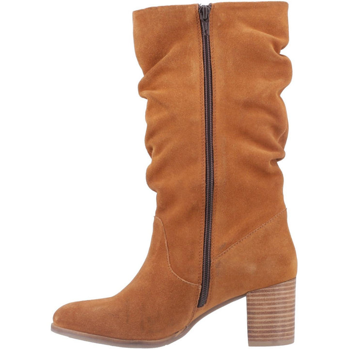 Cosima Ruched Boot Tan