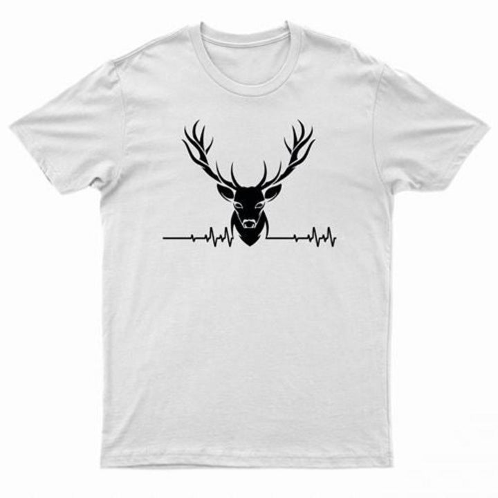 Urban Road Adults Stag ECG Logo Printed T-Shirt