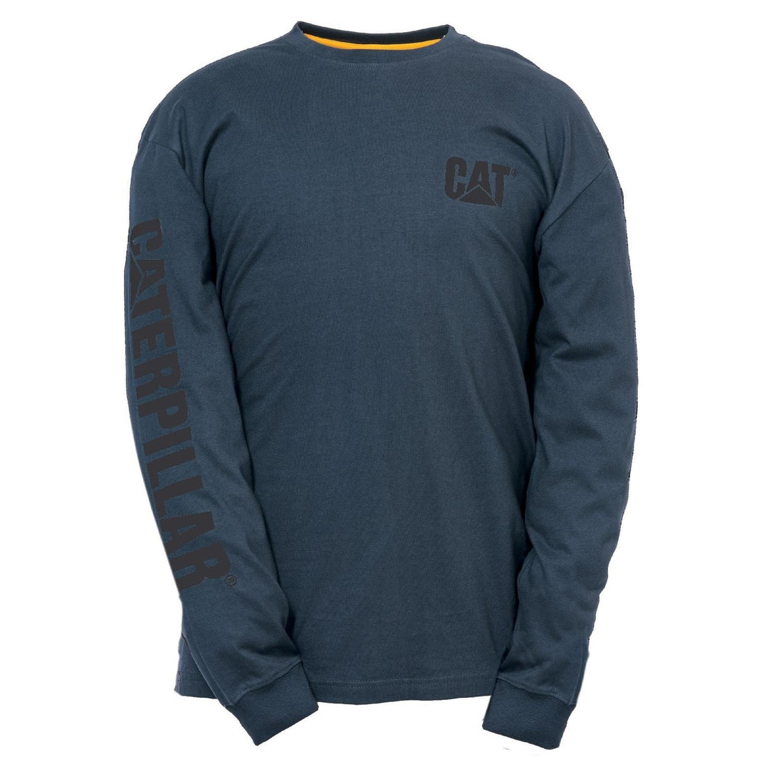 Caterpillar Trademark Banner Long Sleeve T-Shirt Dark