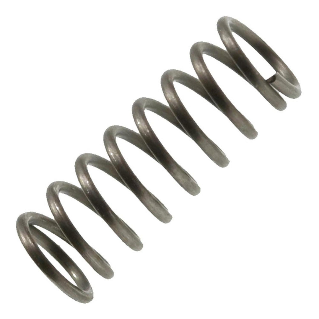 Smith & Wesson M&P 15-22 bolt catch spring, close-up of a single open-coil steel spring lying at an angle on white