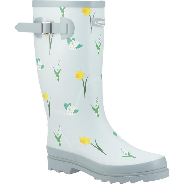 Cotswold Wildflower Tall Wellingtons Mint