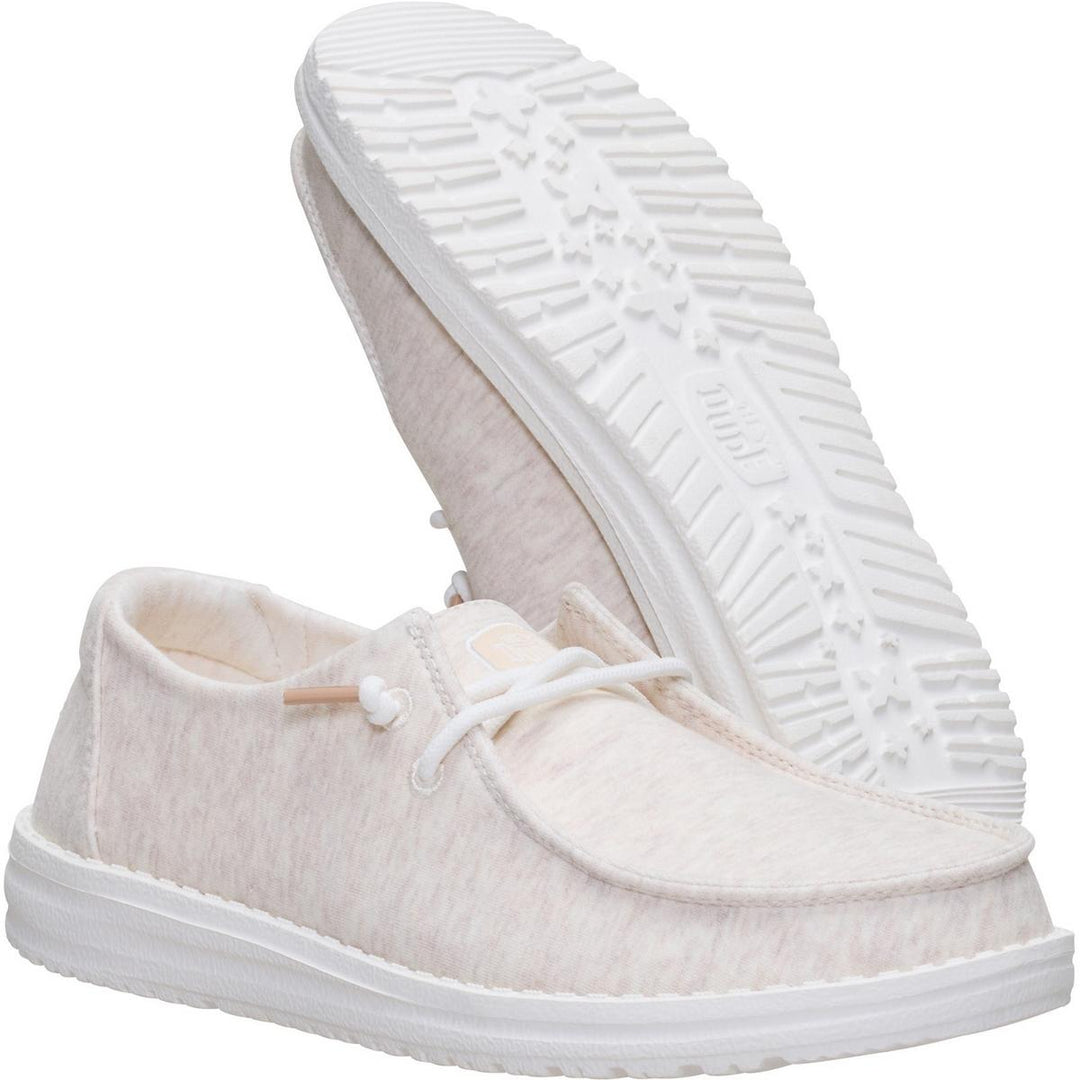 HEYDUDE Wendy Stretch Jersey Slip on Shoe Oatmeal