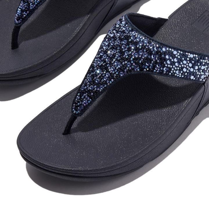 Fitflop Lulu Toe Post Hotfix Sandal Midnight Navy