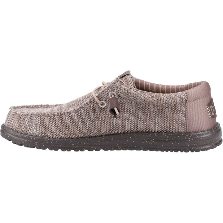 HEYDUDE Wally Stretch Mesh Shoes Deep Taupe/Mole