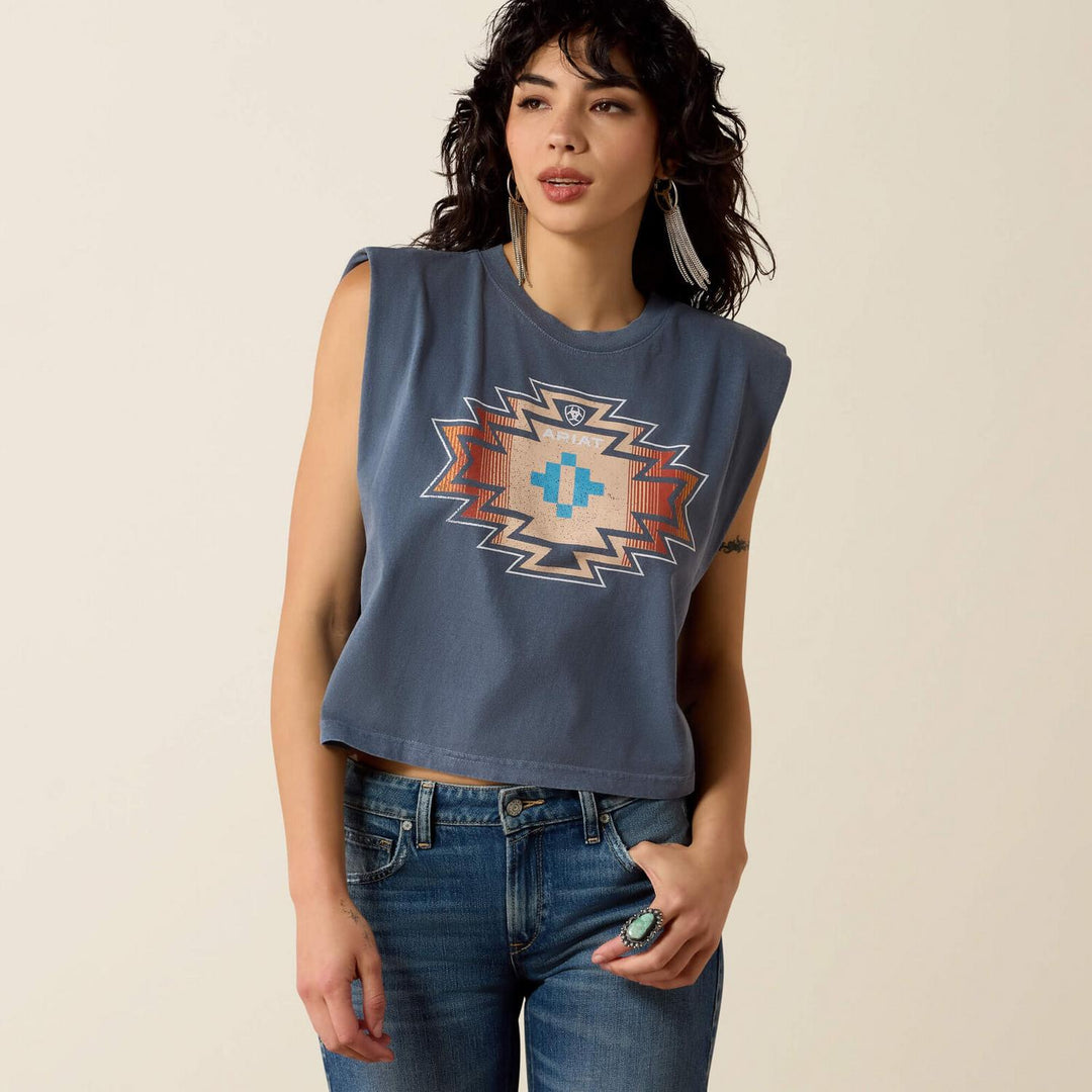 Ariat Ladies Ariat Lakeside Geo Short Sleeve T-Shirt