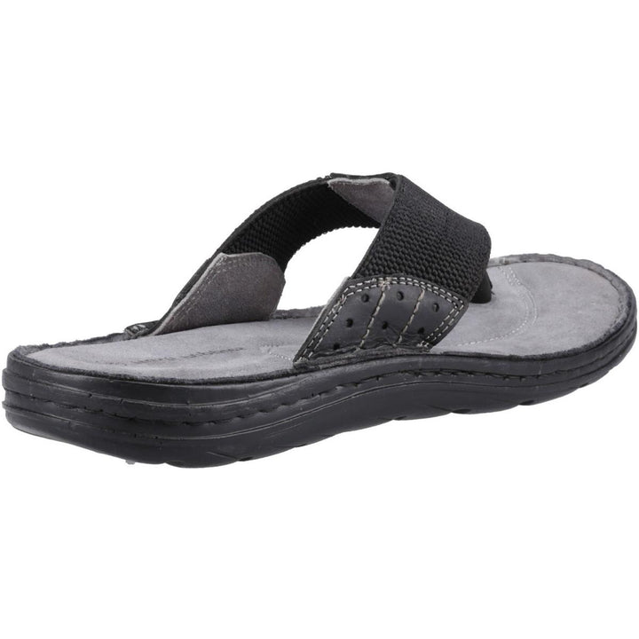 Hush Puppies Alan Toepost Sandal Black