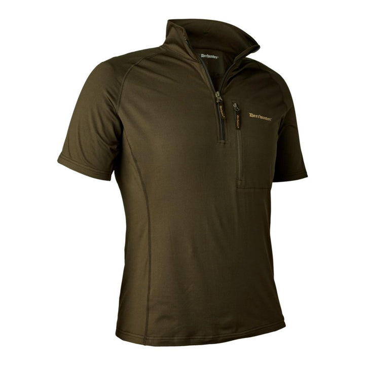 Deerhunter Excape Insulated Zip-Neck T-Shirt - Art Green