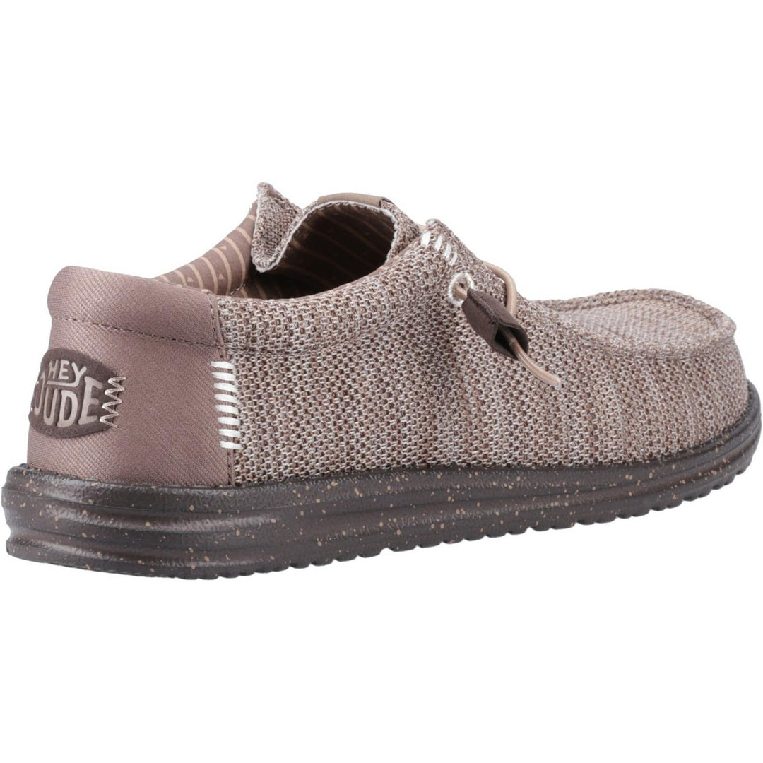 HEYDUDE Wally Stretch Mesh Shoes Deep Taupe/Mole