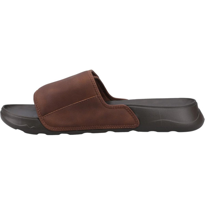 HEYDUDE Shore Slide Classic Sandal Downtown Brown/Delicioso Brown