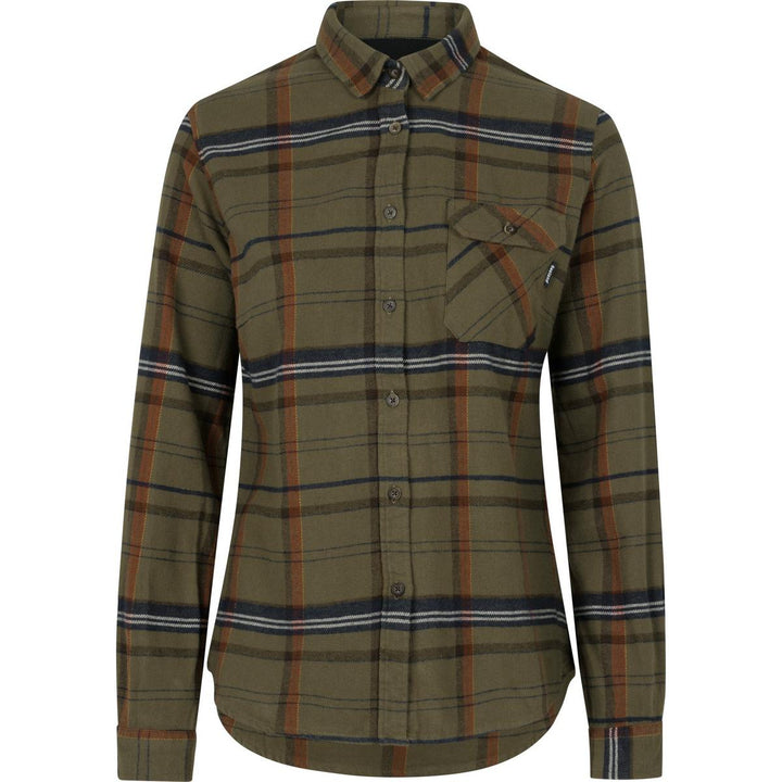 Seeland Skye Flannel Shirt Grape Leaf/Terracotta Check