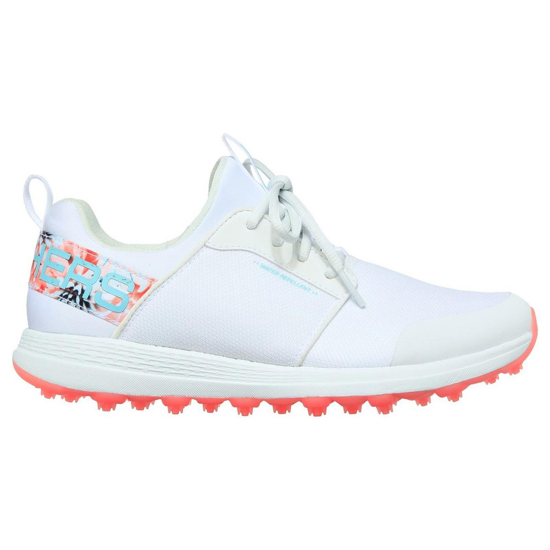 Skechers Performance Go Golf Max Sport Tropics Sports Shoes White/Multi - Lightweight, responsive ULTRA FLIGHT cushioning, Water-resistant mesh and synthetic upper with tropical print trim