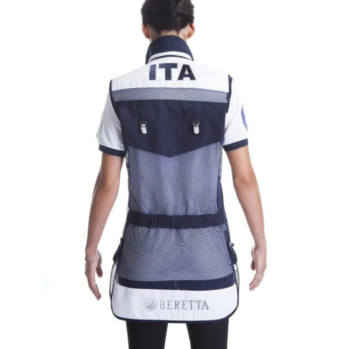 Beretta WOMAN'S UNIFORM PRO TRAP VEST Blue Navy & White