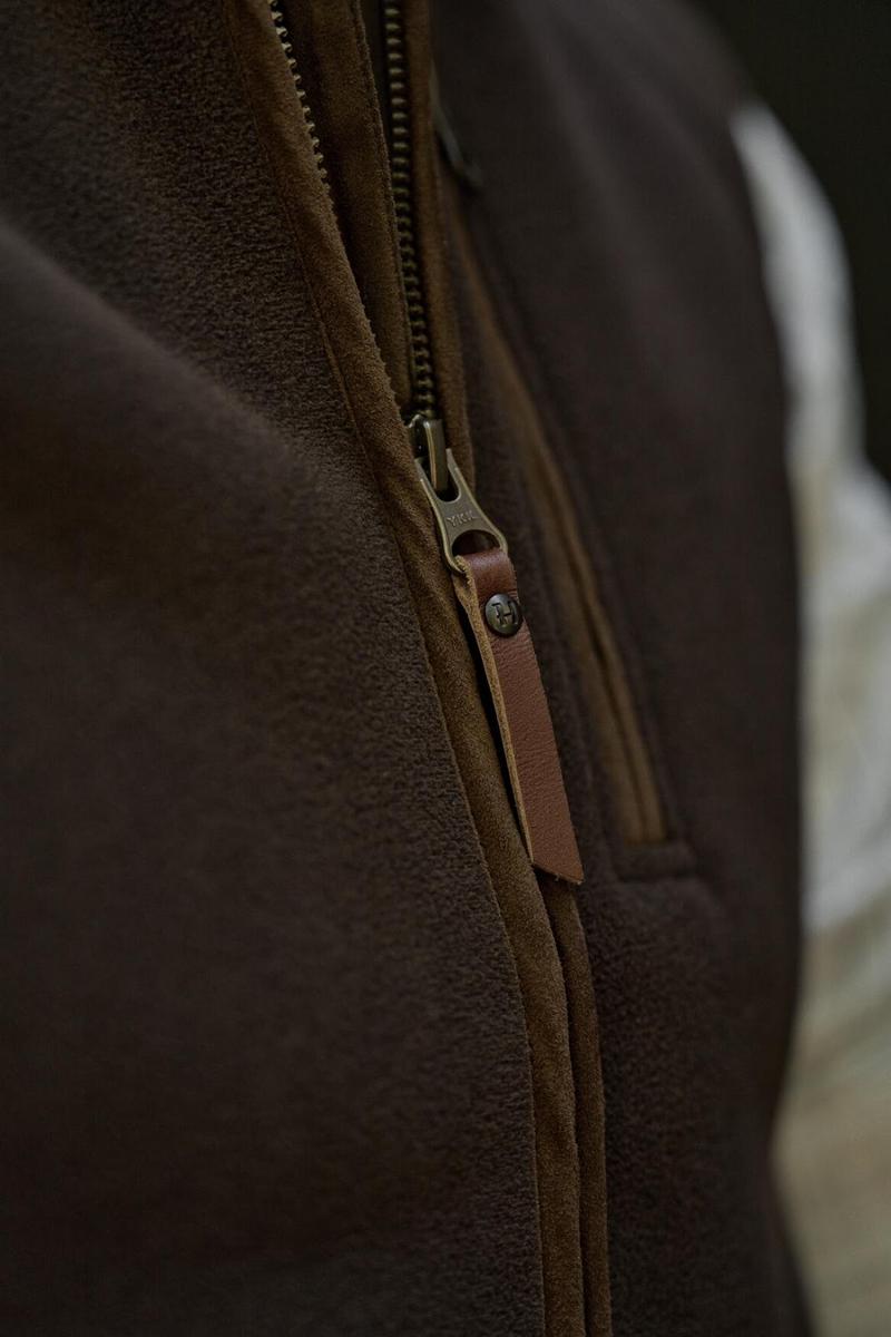 Harkila Sandhem sherpa fleece waistcoat Demitasse – view 10