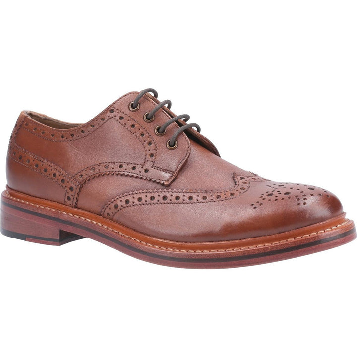 Cotswold Quenington Leather Goodyear Welt Brogue Shoe, Brown