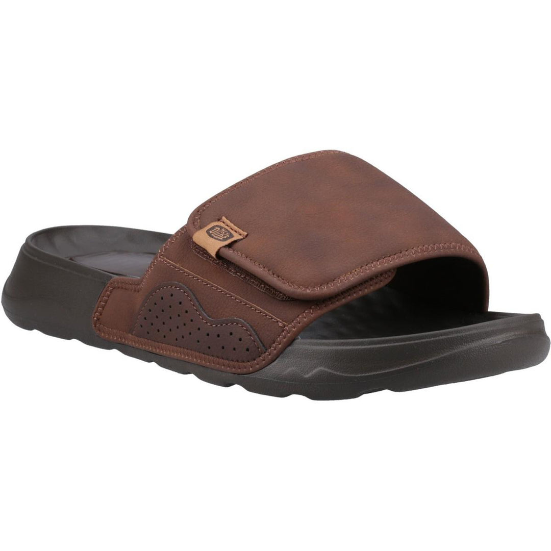 HEYDUDE Shore Slide Classic Sandal Downtown Brown/Delicioso Brown