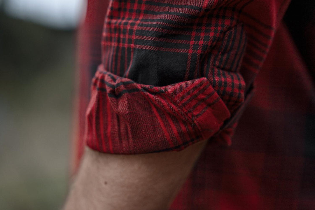 Glen Flannel Shirt Red check – view 5