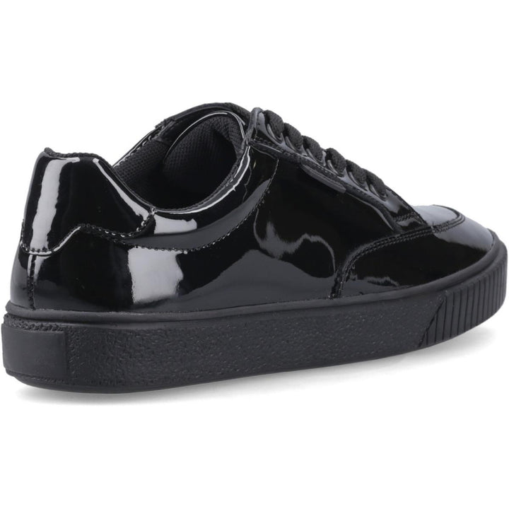 Hush Puppies EVELYN LACE TRAINER SNR Black Patent – view 2
