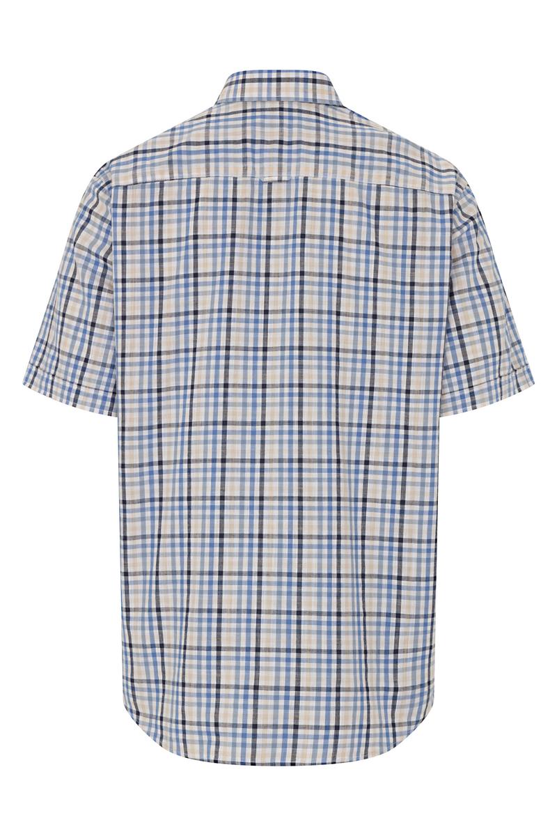 Hoggs of Fife ABERDOUR SS CHECK SHIRT  BLUE/CORN