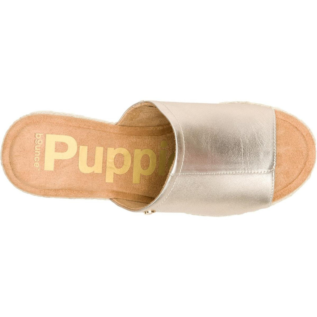 Willow Rattan Slide Gold
