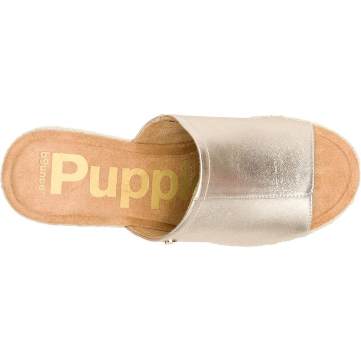Willow Rattan Slide Gold