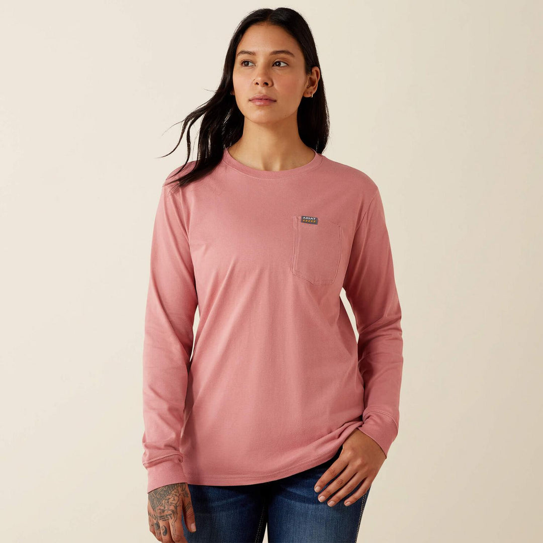 Ariat Ladies Rebar Cotton String Fly Eagle Long Sleeve T-Shirt – view 2