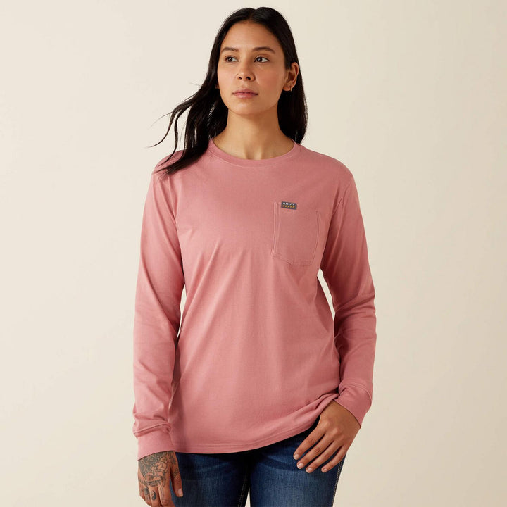 Ariat Ladies Rebar Cotton String Fly Eagle Long Sleeve T-Shirt – view 2