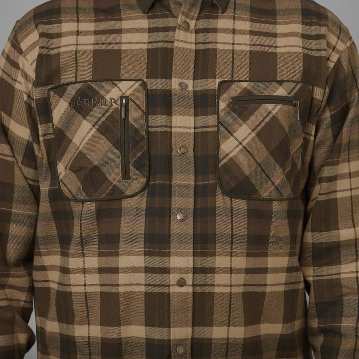 Harkila Pajala shirt Beige w/brown