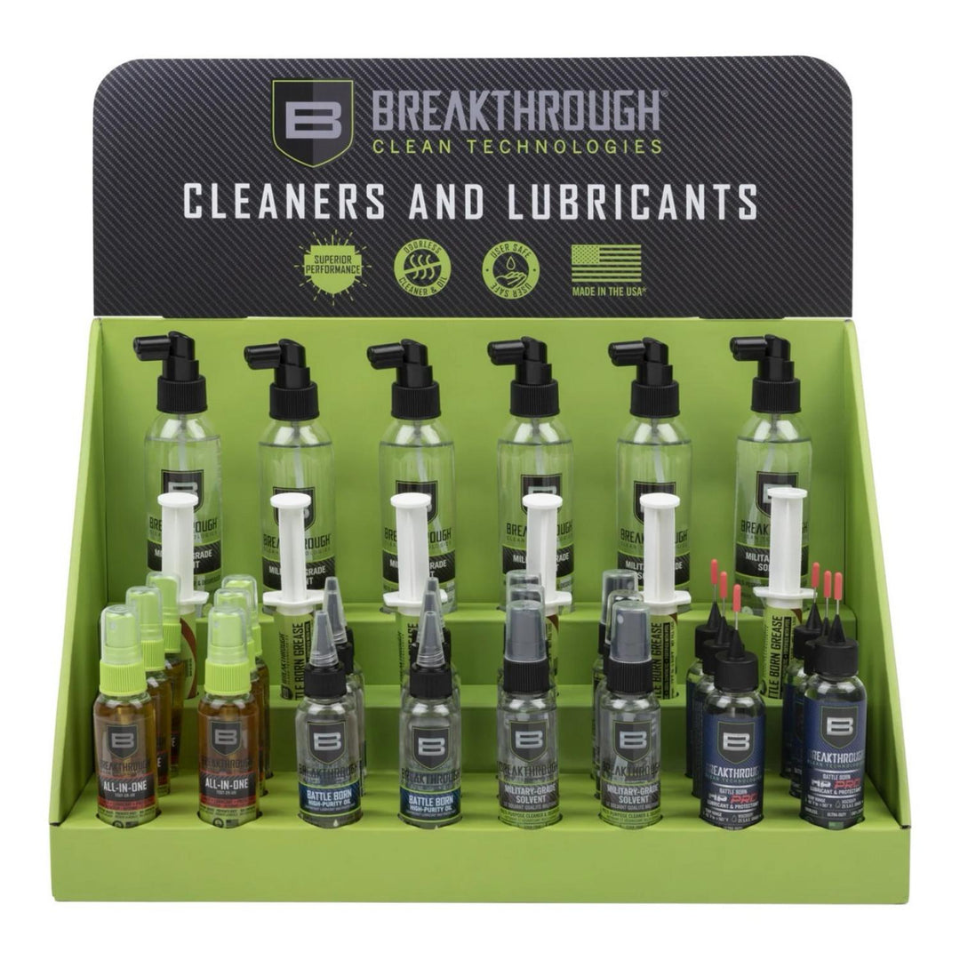 Breakthrough Clean Cleaners & Lubricants Counter Display - 36 Pieces