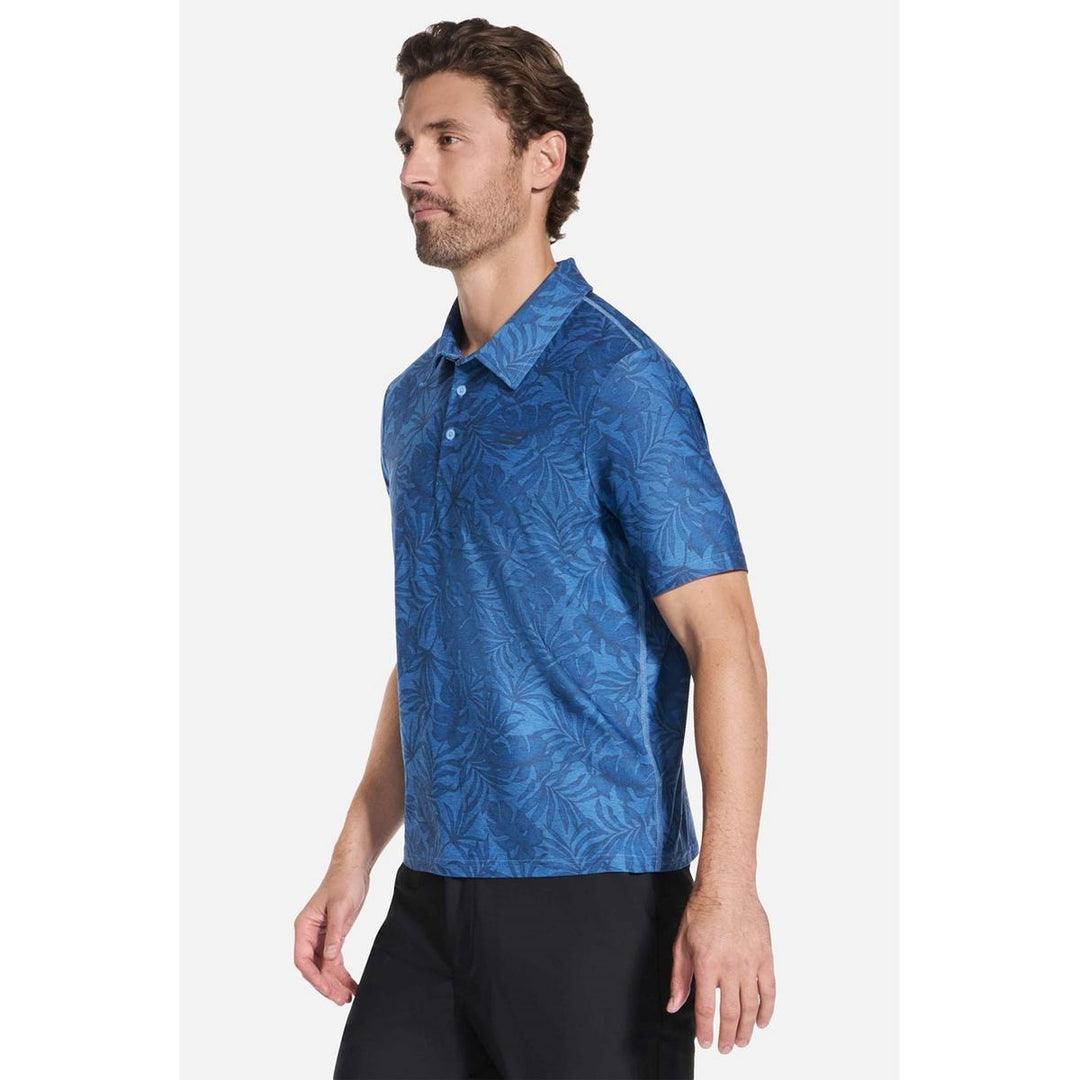 Skechers GO DRI All Day Printed Polo White/Periwinkle