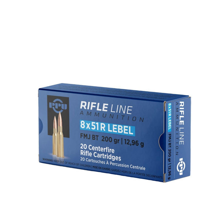 PPU Prvi Partizan 8x51R Lebel 200gr FMJ Boat Tail Rifle Ammo, 20 Rounds