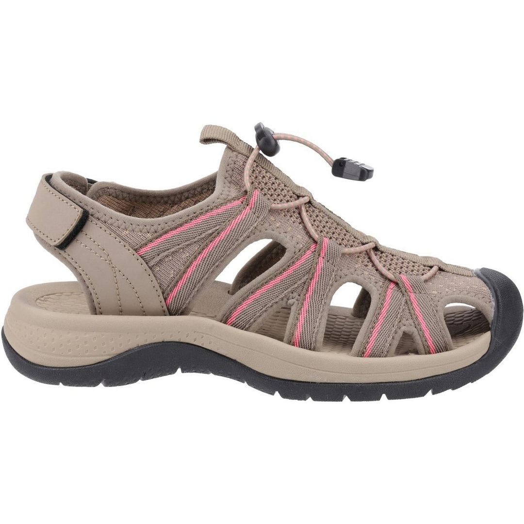 Cotswold Upton Sandal Taupe/Pink