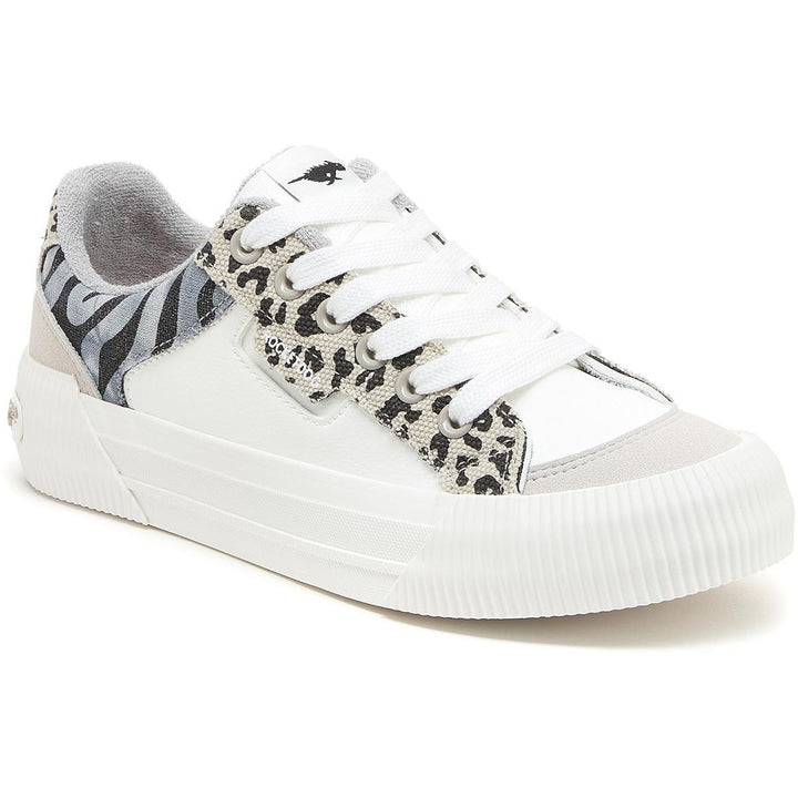 Rocket Dog Cheery Blocked Animal Shoes Grey/White