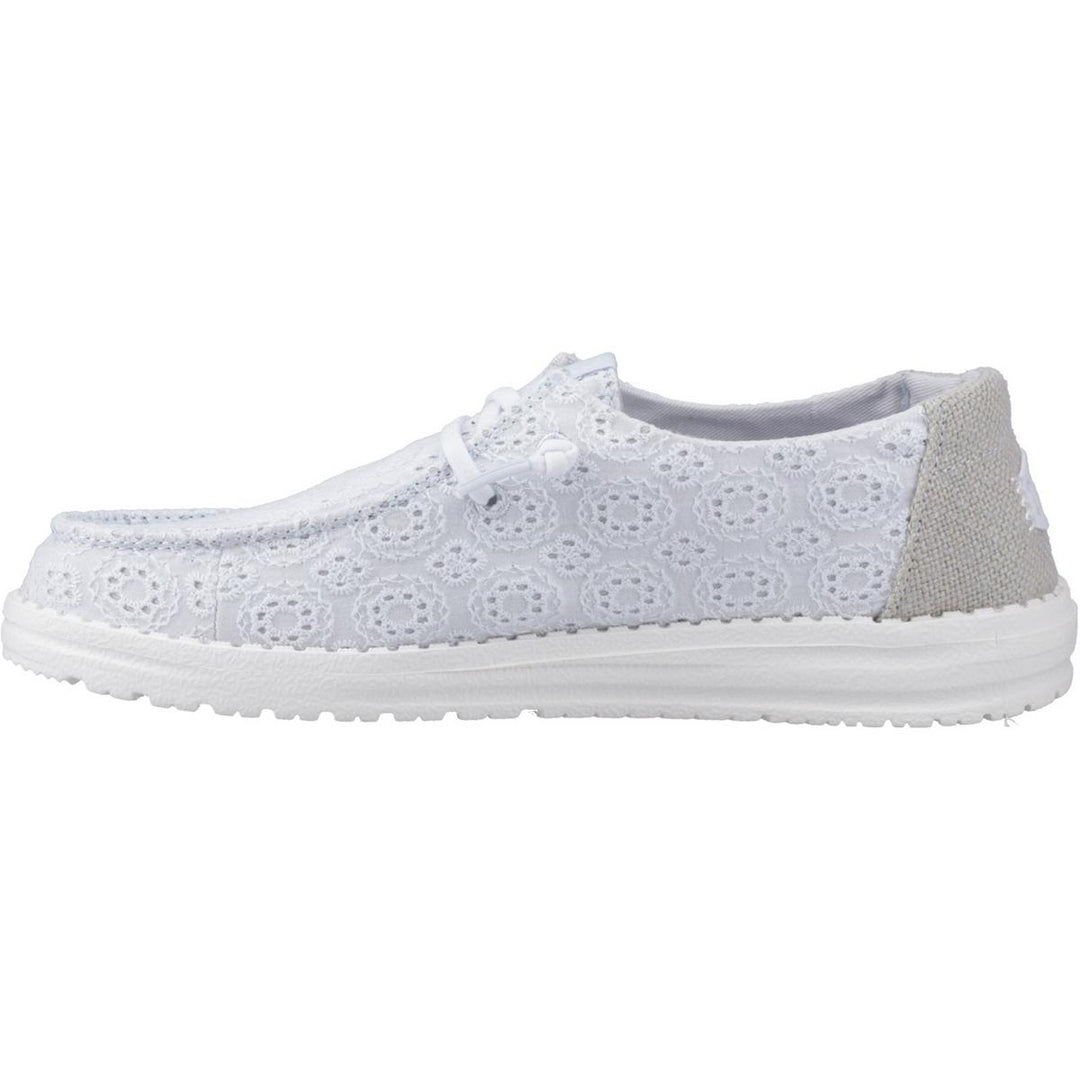 HEYDUDE Wendy Eyelet Lace Shoes Ancient Blue