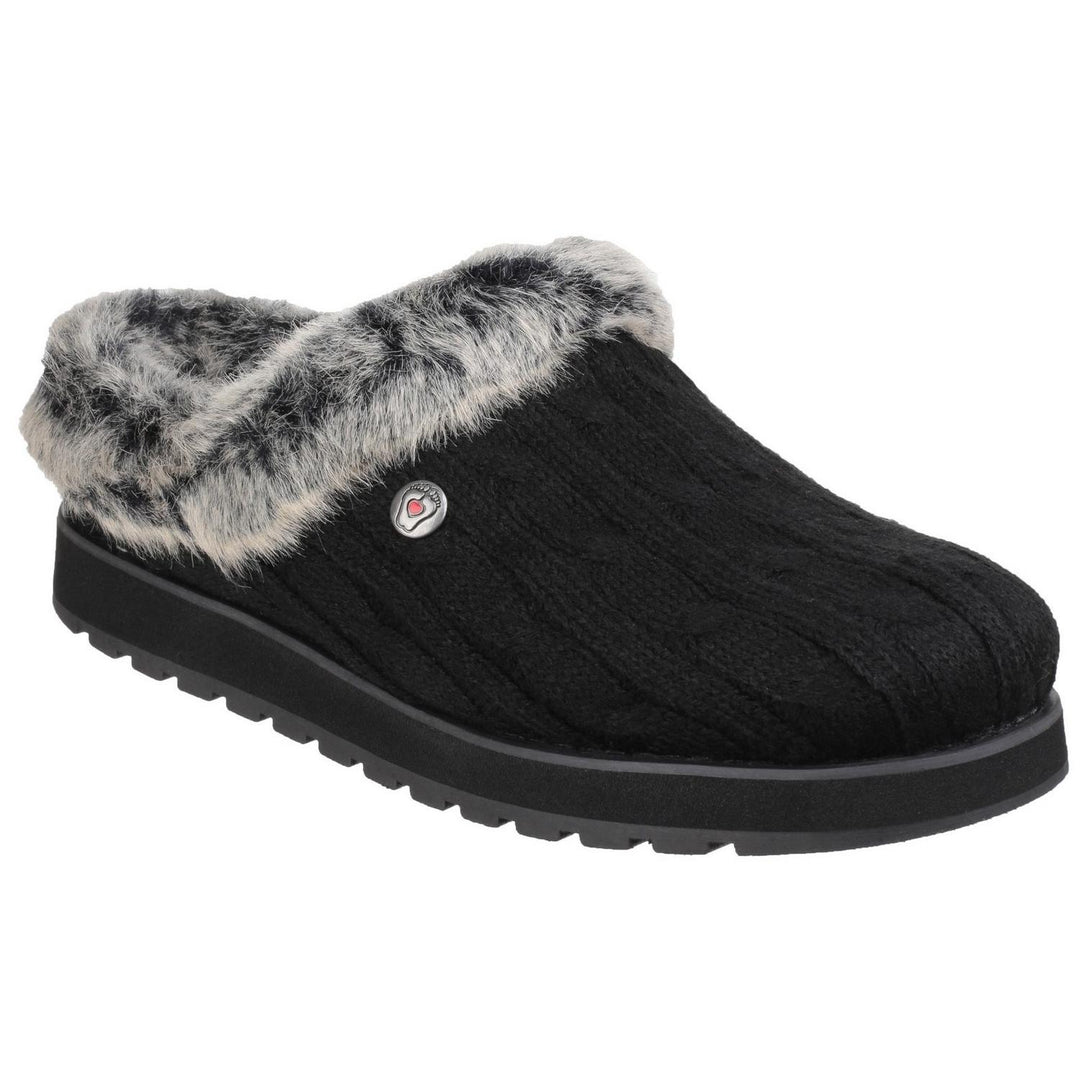 Keepsakes Ice Angel Mule Slipper Black