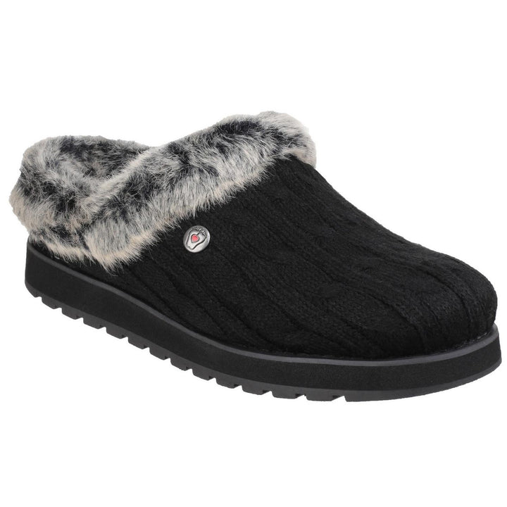 Keepsakes Ice Angel Mule Slipper Black