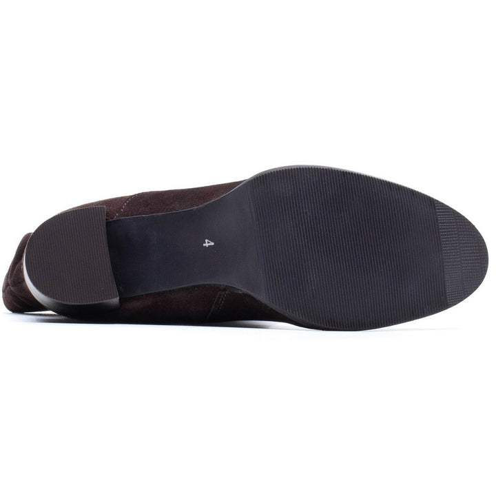 Cosima Ruched Boot Chocolate