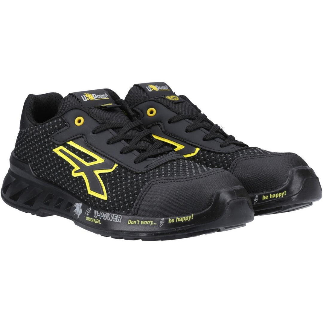 U Power Matt Lightweight Safety Shoes Black